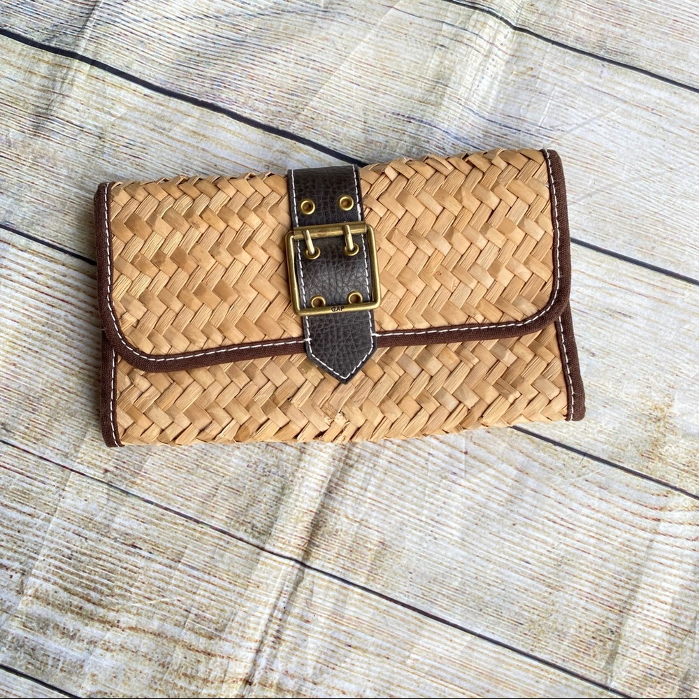 Gap Brown Mimbre Clutch Bag